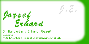 jozsef erhard business card